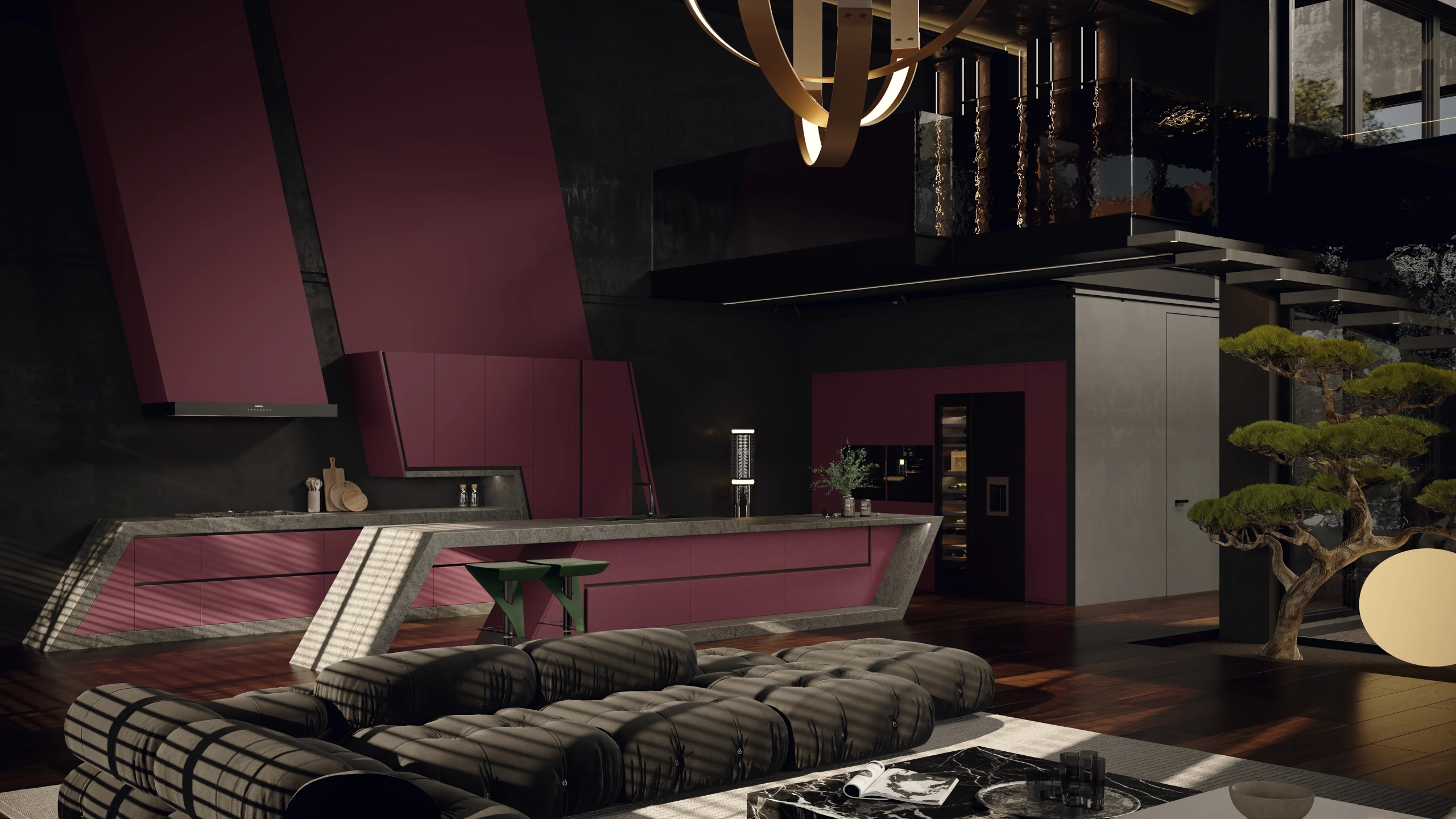 Origami Dark kitchen